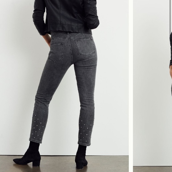 Anthropologie Pilcro Beaded Straight Jeans 31. - Picture 3 of 11